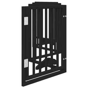 Faltbares Hundetor mit Tür, 300 cm, Schwarz
