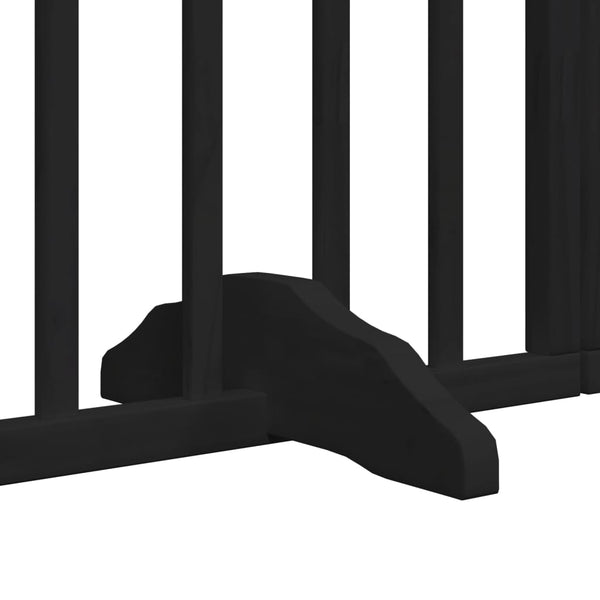 Faltbares Hundetor mit Tür, 300 cm, Schwarz