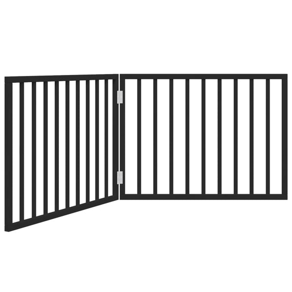Faltbares Hundegitter, 2 Paneele, Schwarz, 160cm
