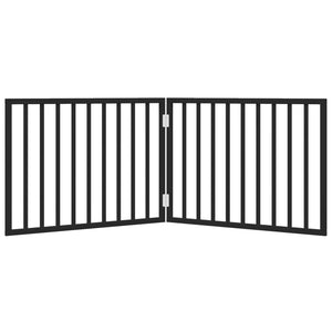 Faltbares Hundegitter, 2 Paneele, Schwarz, 160cm