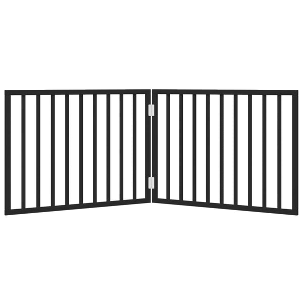 Faltbares Hundegitter, 2 Paneele, Schwarz, 160cm