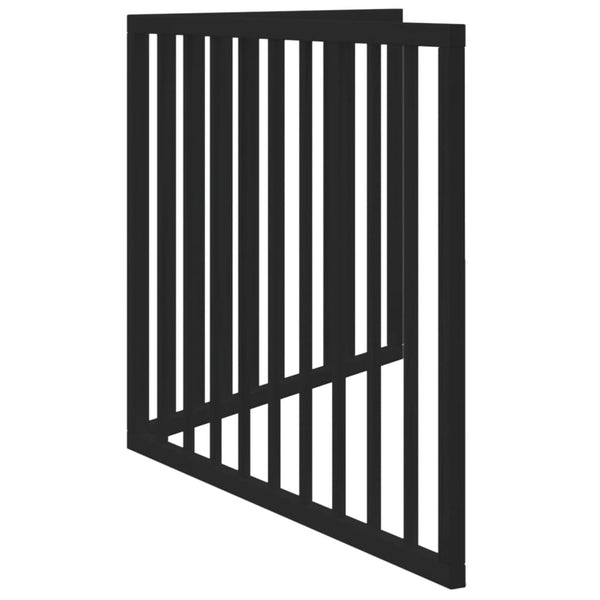Faltbares Hundegitter, 2 Paneele, Schwarz, 160cm
