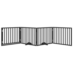 Faltbares Hundetor mit Tür, 320 cm, Schwarz