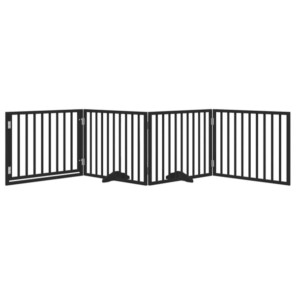 Faltbares Hundetor mit Tür, 320 cm, Schwarz