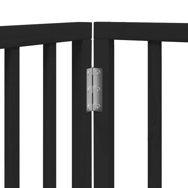 Faltbares Hundetor mit Tür, 320 cm, Schwarz