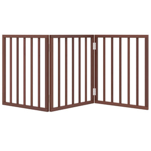 Faltbares Hundetor, 3-teilig, 150cm, Braun