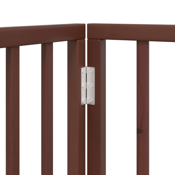 Faltbares Hundetor, 3-teilig, 150cm, Braun