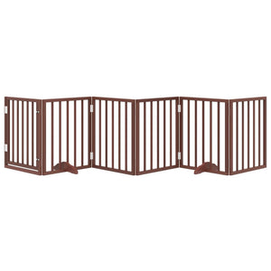 Faltbares Hundetor mit Tür, 300 cm, Braun