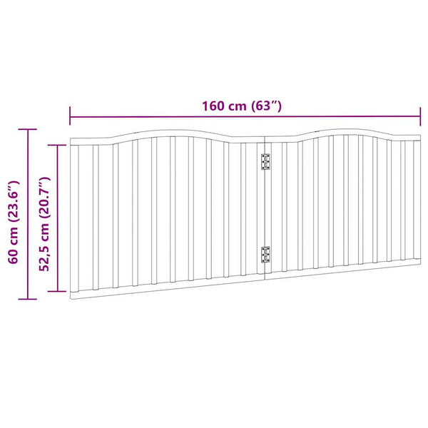 Faltbares Hundetor, Weiß, 160 cm
