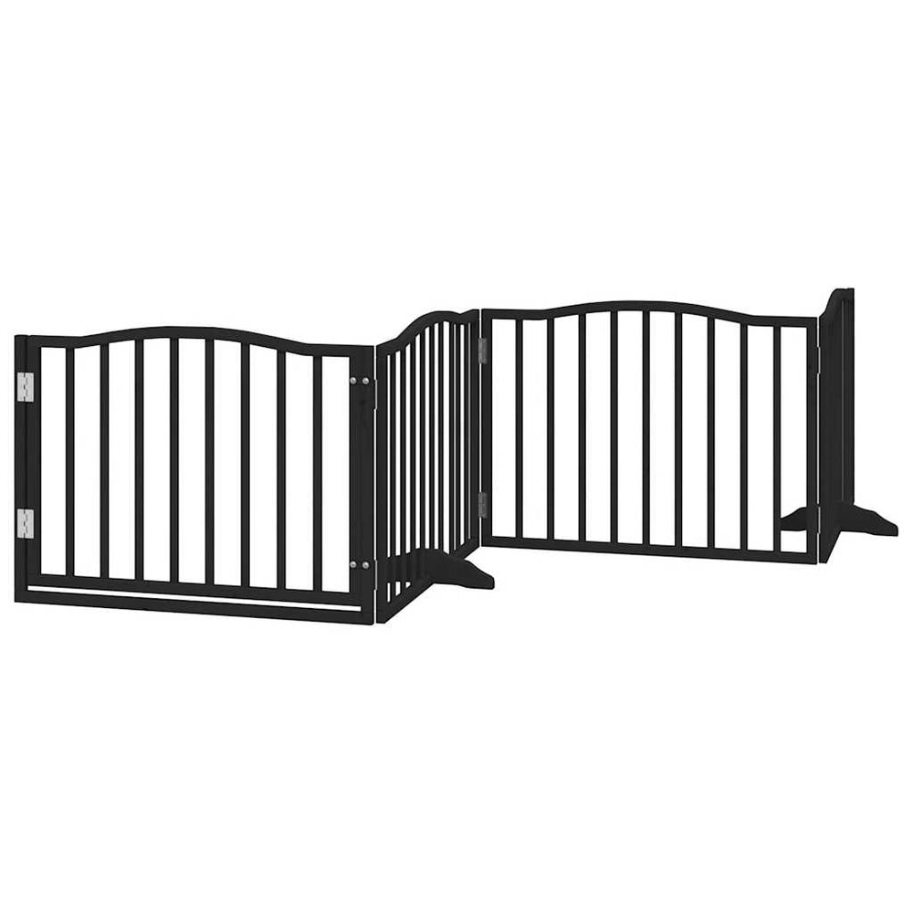 Faltbares Hundegitter mit Tür, 320 cm, Schwarz