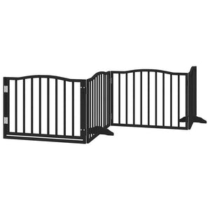 Faltbares Hundegitter mit Tür, 320 cm, Schwarz