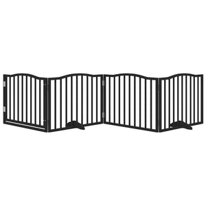 Faltbares Hundegitter mit Tür, 320 cm, Schwarz