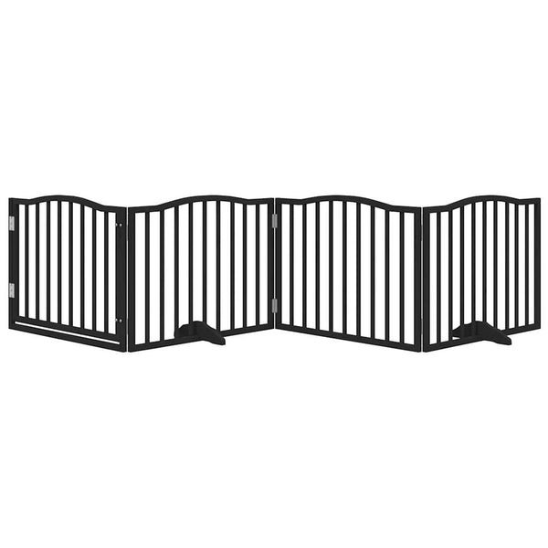 Faltbares Hundegitter mit Tür, 320 cm, Schwarz