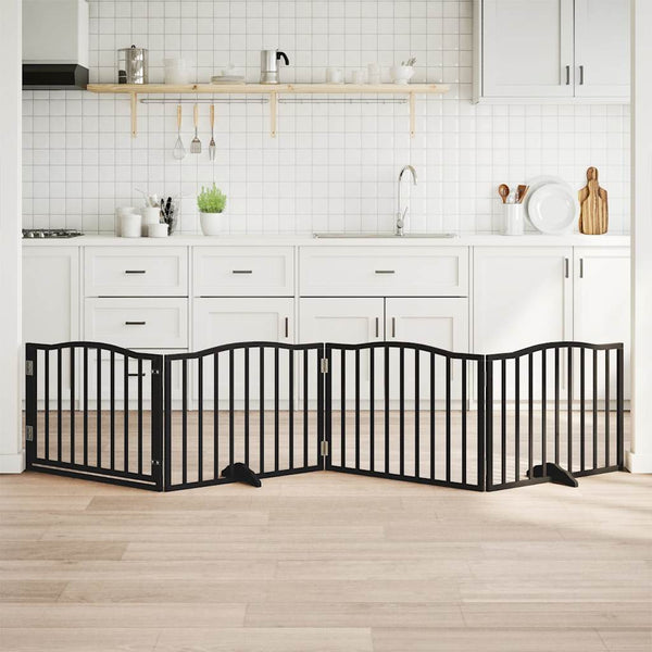 Faltbares Hundegitter mit Tür, 320 cm, Schwarz