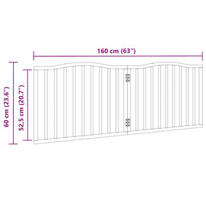 Faltbares Hundetor, 2-teilig, Eichen-Optik