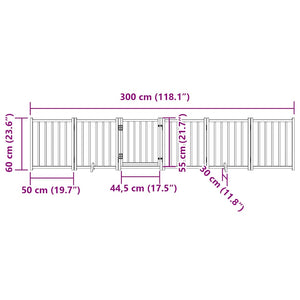 Faltbares Hundetor mit Tür, 300 cm
