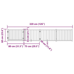 Faltbares Hundetor mit Tür, 320 cm