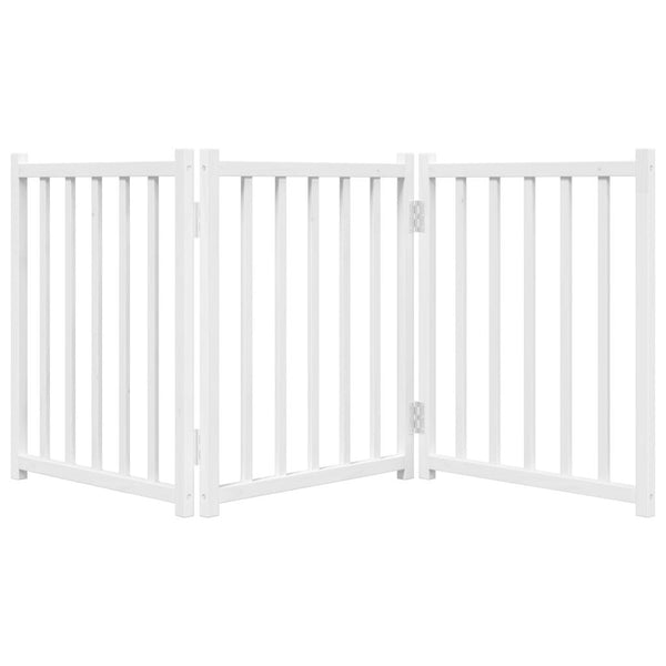 Faltbares Hundetor, 3-teilig, Weiß, 150 cm