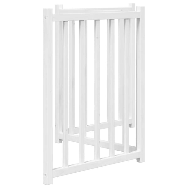 Faltbares Hundetor, 3-teilig, Weiß, 150 cm
