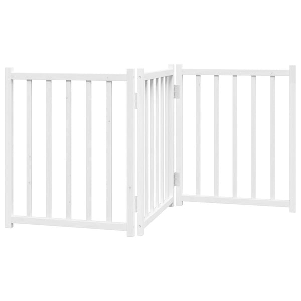 Faltbares Hundetor, 3-teilig, Weiß, 150 cm