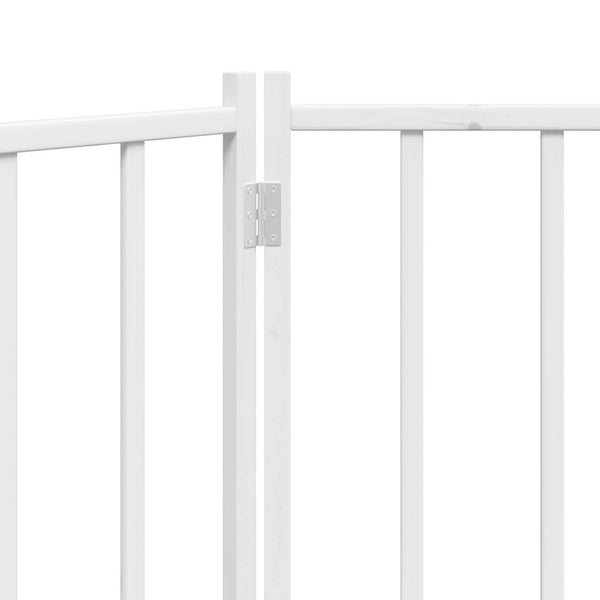 Faltbares Hundetor, 3-teilig, Weiß, 150 cm