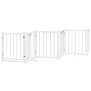 Faltbares Hundetor mit Tür, 300 cm, Weiß