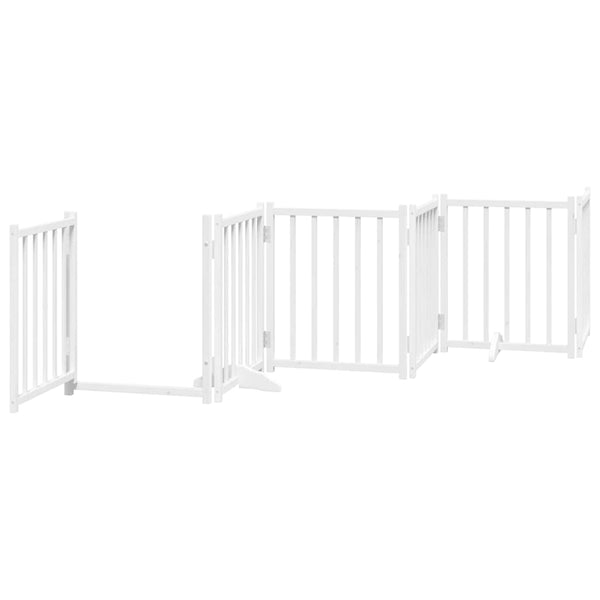 Faltbares Hundetor mit Tür, 300 cm, Weiß