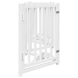 Faltbares Hundetor mit Tür, 300 cm, Weiß