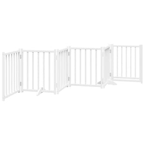 Faltbares Hundetor mit Tür, 300 cm, Weiß