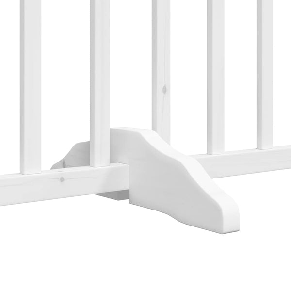 Faltbares Hundetor mit Tür, 300 cm, Weiß