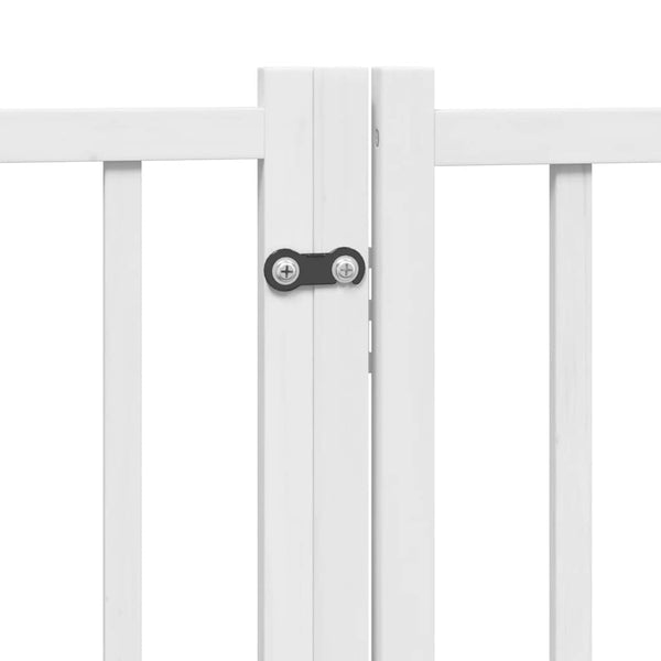 Faltbares Hundetor mit Tür, 300 cm, Weiß