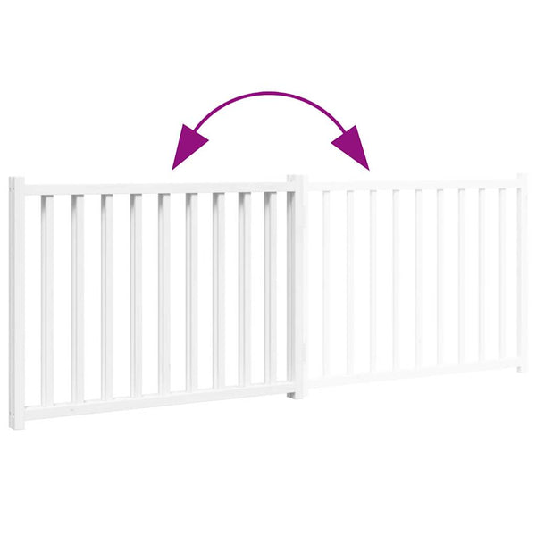 Faltbares Hundetor, 160 cm, Weiß