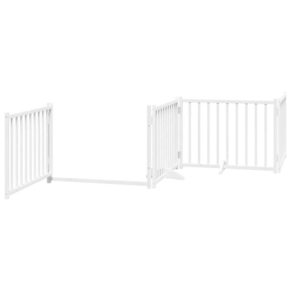 Faltbares Hundetor mit Tür, 320 cm, Weiß
