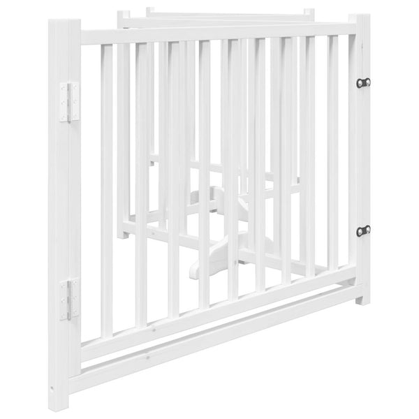 Faltbares Hundetor mit Tür, 320 cm, Weiß