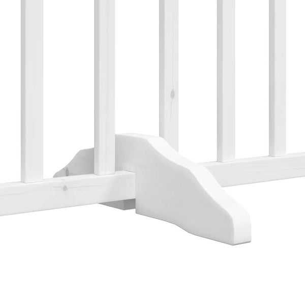 Faltbares Hundetor mit Tür, 320 cm, Weiß