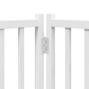 Faltbares Hundetor mit Tür, 320 cm, Weiß