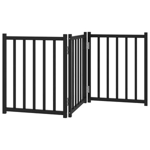 Faltbares Hundetor, 3-teilig, Schwarz, 150 cm