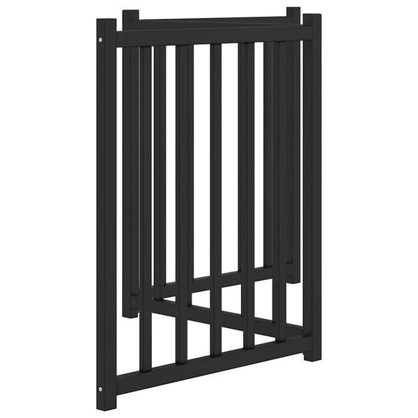 Faltbares Hundetor, 3-teilig, Schwarz, 150 cm