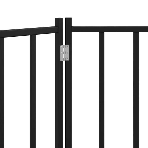 Faltbares Hundetor, 3-teilig, Schwarz, 150 cm