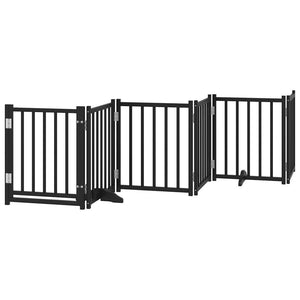 Faltbares Hundetor mit Tür, 300 cm, Schwarz