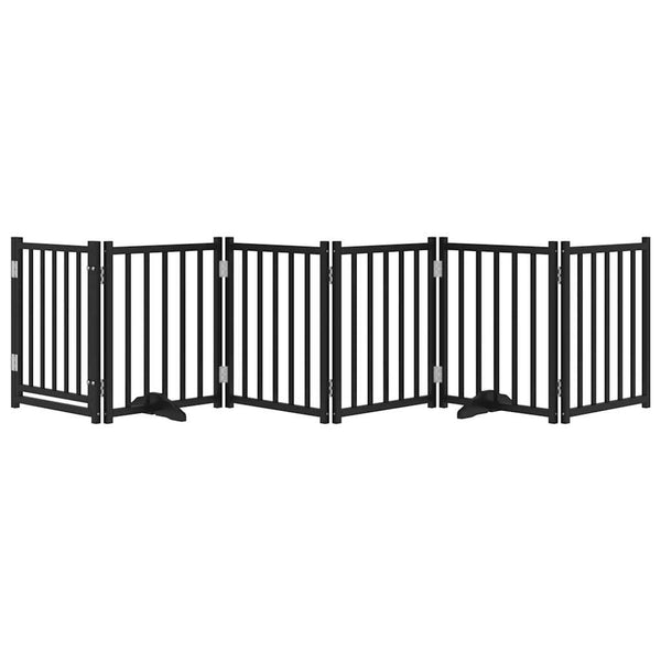 Faltbares Hundetor mit Tür, 300 cm, Schwarz