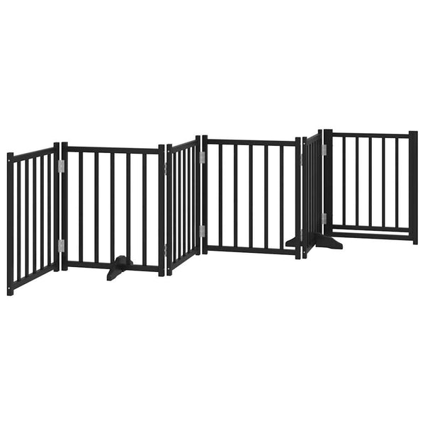 Faltbares Hundetor mit Tür, 300 cm, Schwarz