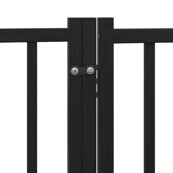 Faltbares Hundetor mit Tür, 300 cm, Schwarz