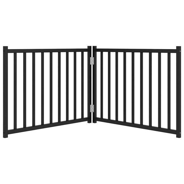 Faltbares Hundetor, 160 cm, Schwarz