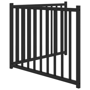 Faltbares Hundetor, 160 cm, Schwarz