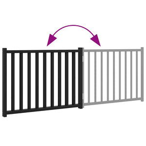 Faltbares Hundetor, 160 cm, Schwarz