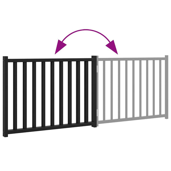 Faltbares Hundetor, 160 cm, Schwarz