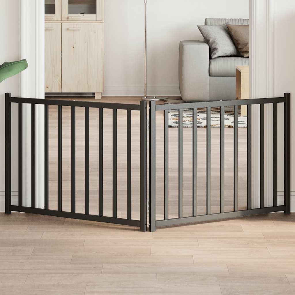 Faltbares Hundetor, 160 cm, Schwarz