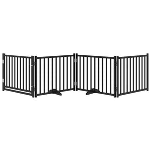 Faltbares Hundetor mit Tür, Schwarz, 320 cm