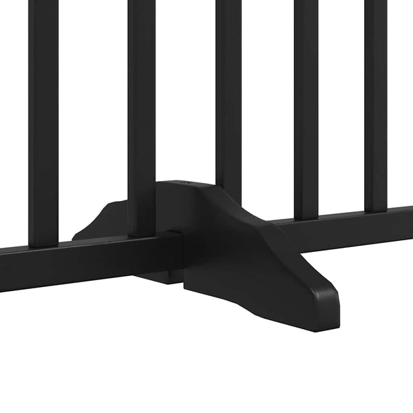 Faltbares Hundetor mit Tür, Schwarz, 320 cm